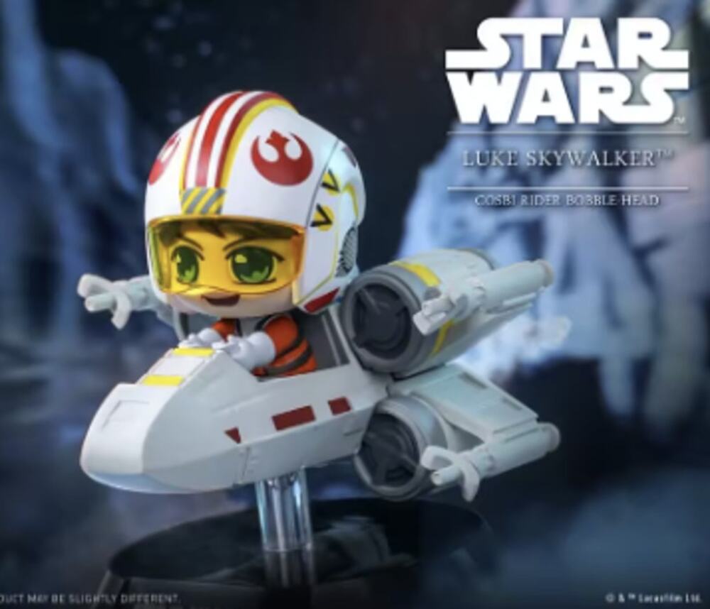 Star Wars x Disney x Cosbi Rider Bobble Head Figurine, Luke Skywalker - New